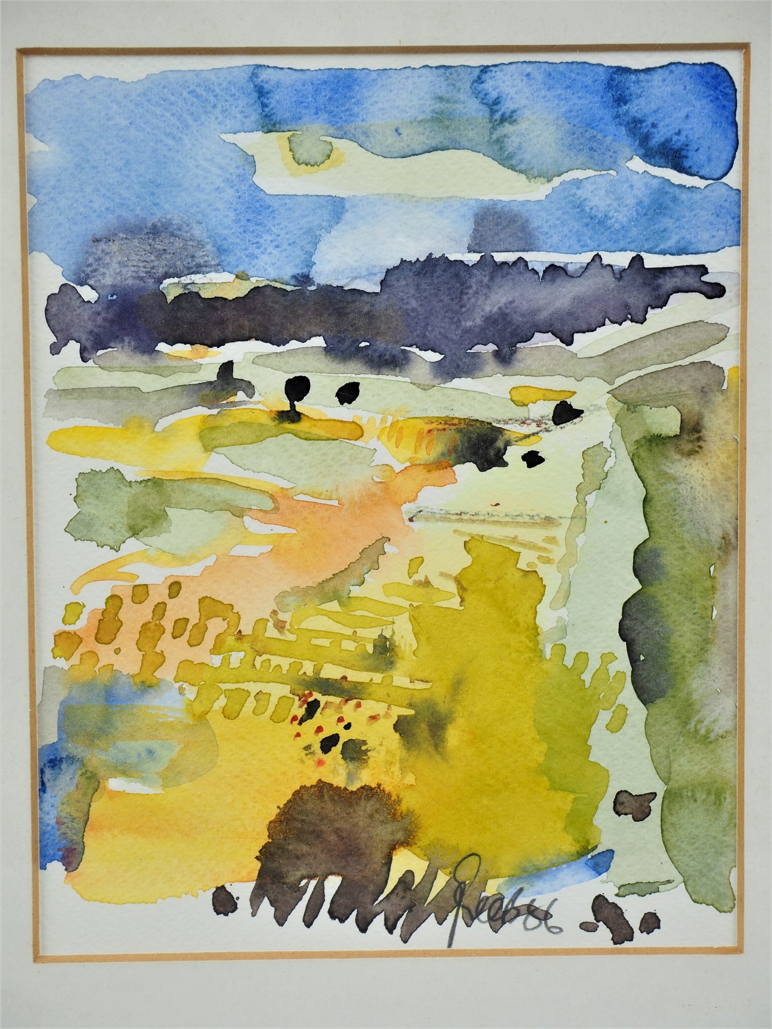 Richard Greeß (Ulm) - Abstracted landscape, 1986