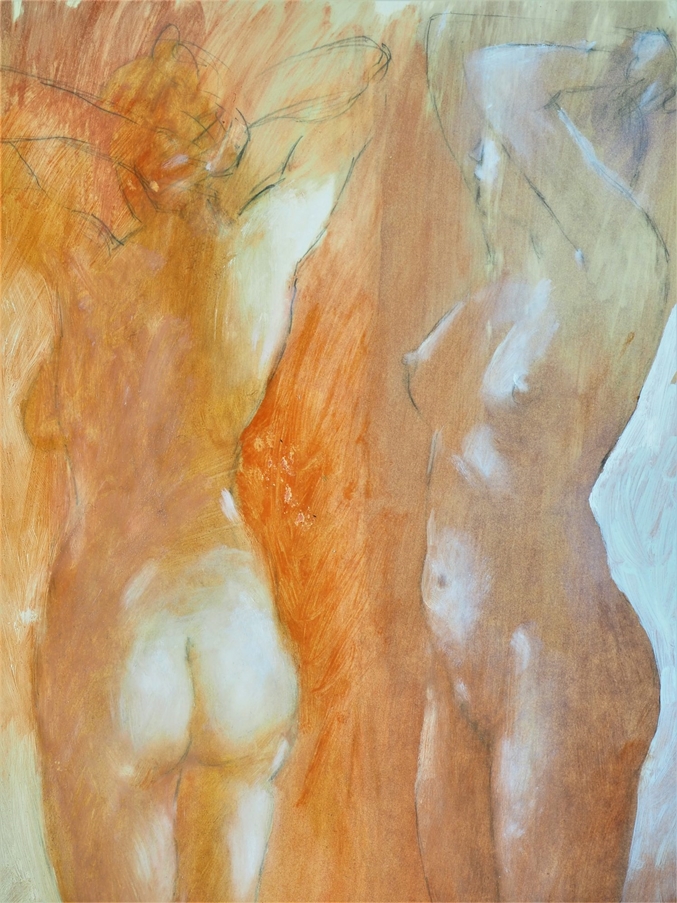 Sigurd Rakel (*1943, Sigmaringen) - Two female nudes - Image 2 of 2