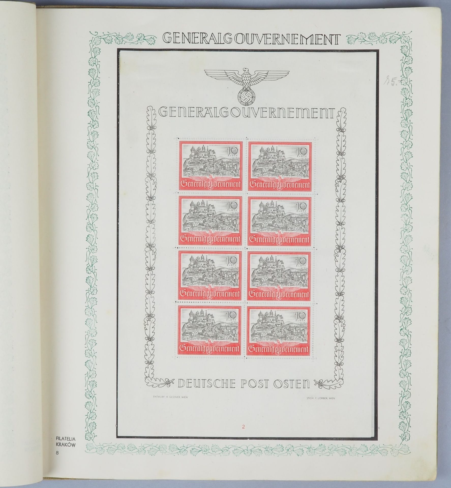 Vollständiges Briefmarken Album, Deutsches Reich - Generalgouvernement (1939-1945) - Bild 4 aus 6