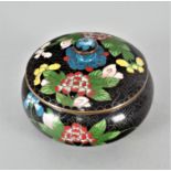 Emaille Deckeldose, Cloisonné Dose, China