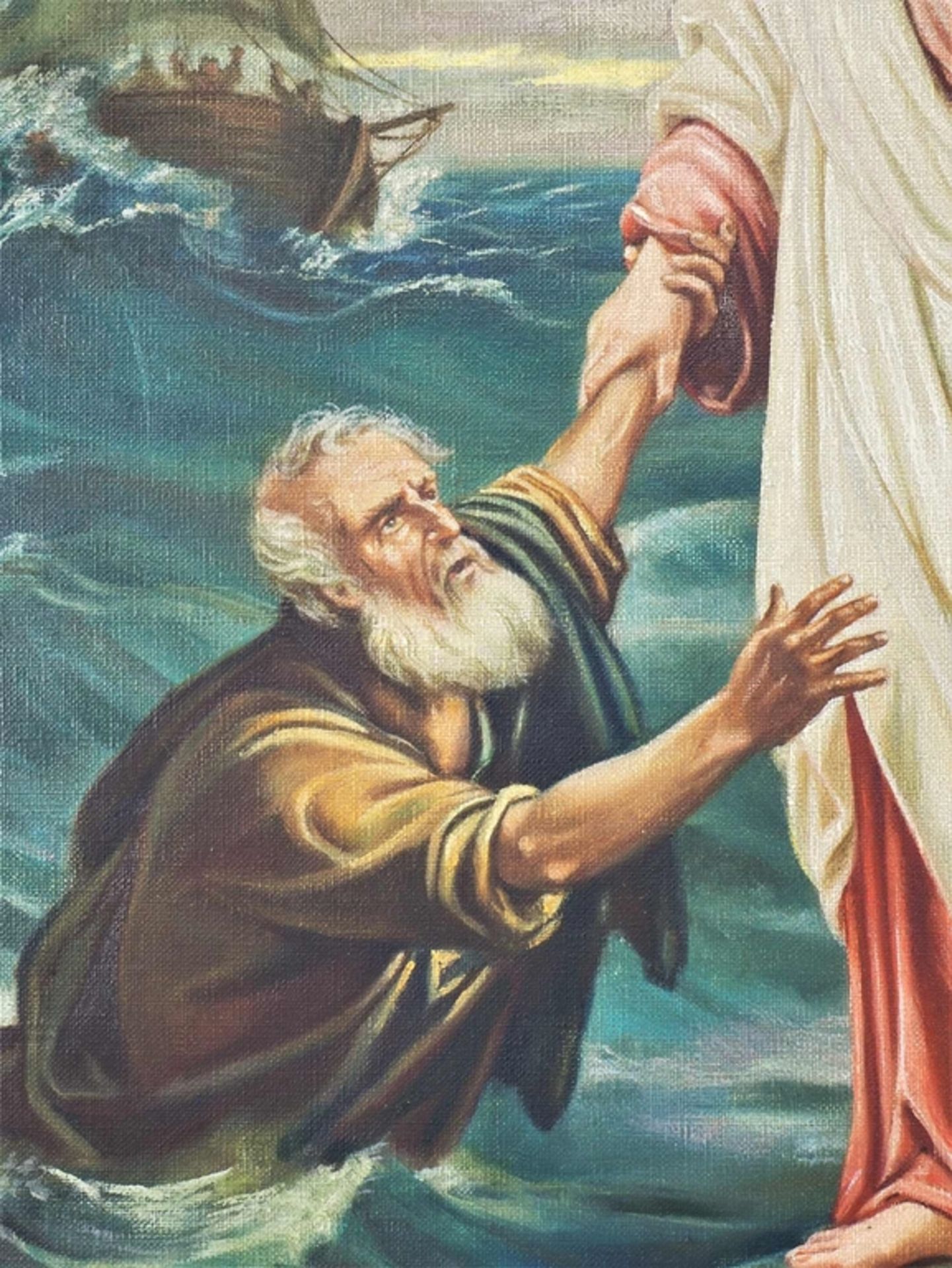 Christus rettet Petrus, nach Bernhard Plockhorst - Bild 2 aus 4