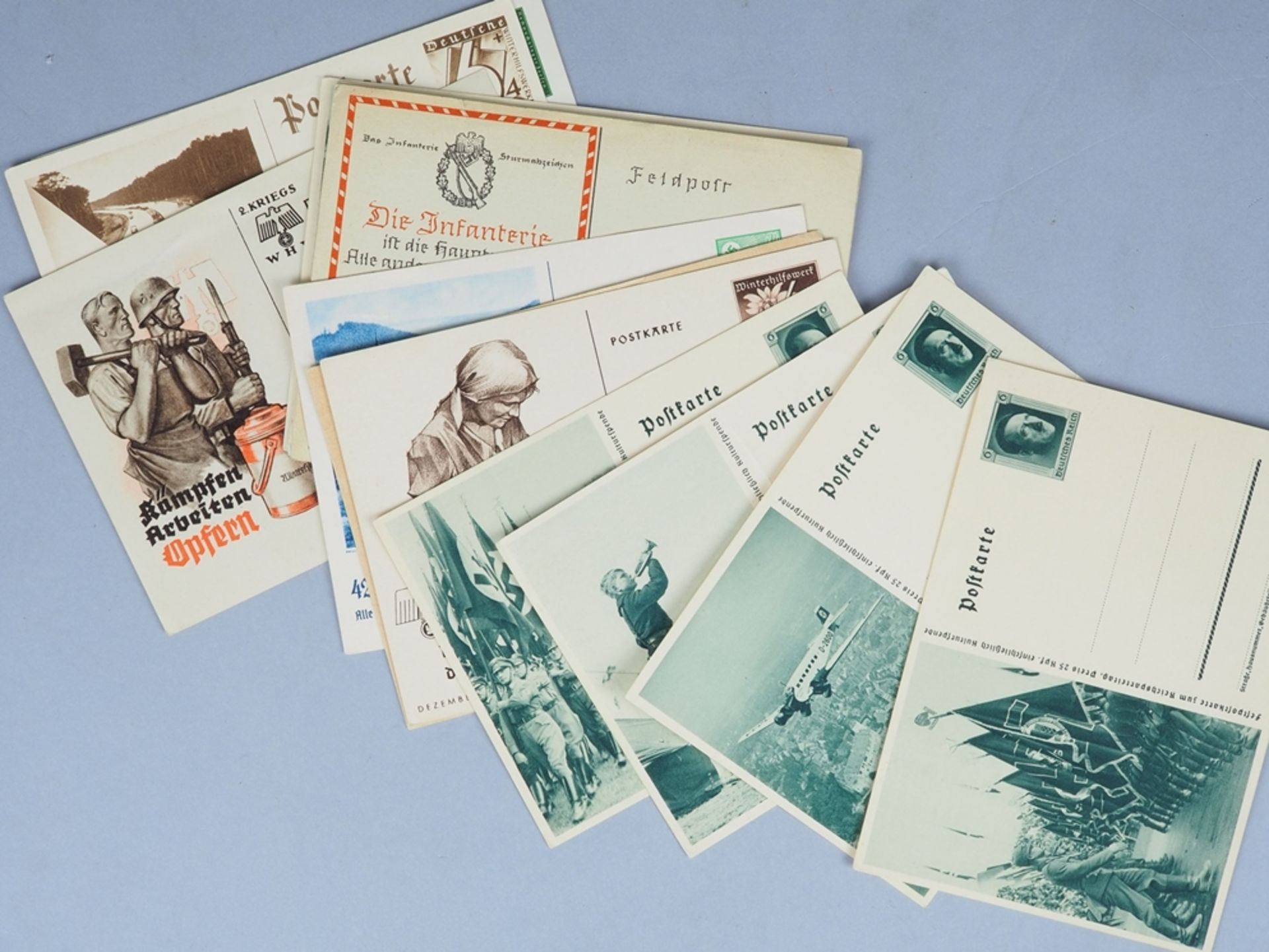 Konvolut, 15 unbenutzte Postkarten, Nationalsozialistisches Deutsches Reich