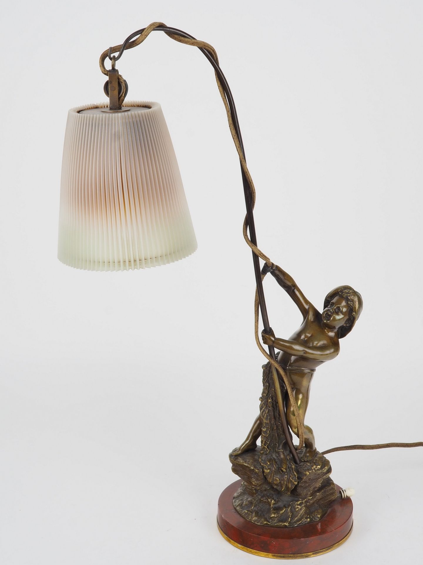 Hermann Eichberg - Lampe Jugendstil, Bronze