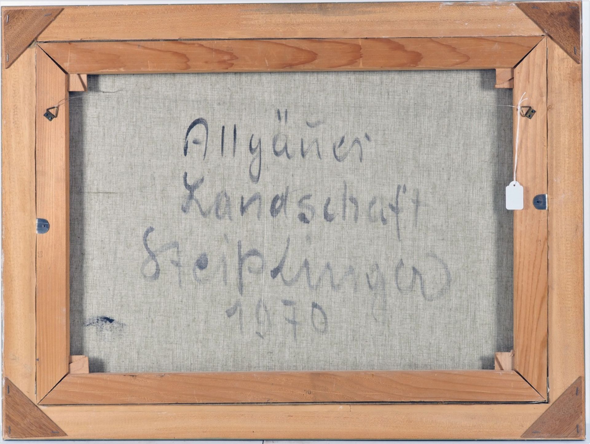 Gemälde Allgäuer Landschaft - sign. "Steißlinger '70" - Bild 2 aus 2