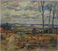 Emil Paul Börner (1888-1970, Meißen) - Herbstlandschaft mit Heide 1932