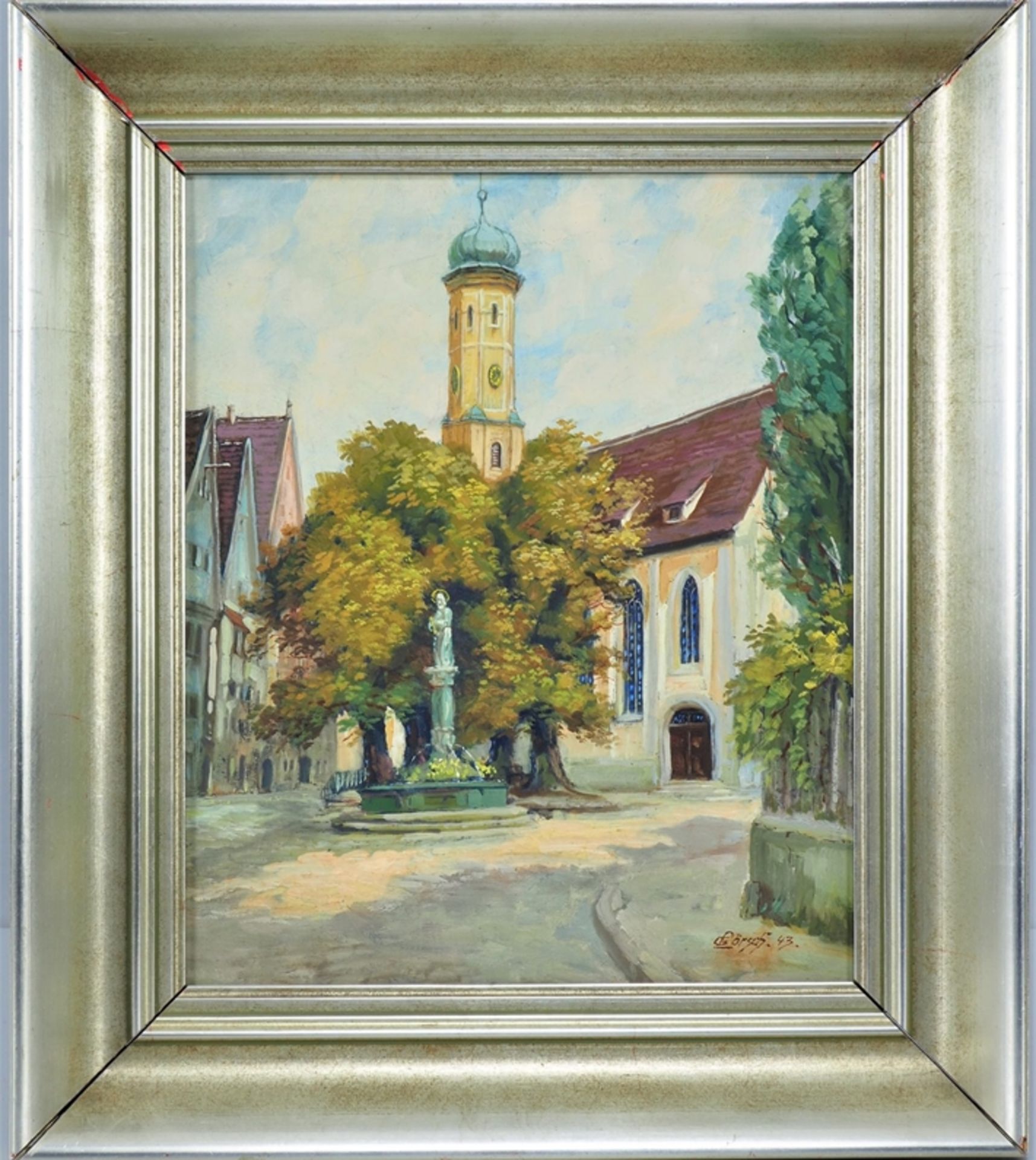 Gustav Lörsch - Ansicht Dreifaltigkeitskirche Ulm, 1943 - Bild 2 aus 3