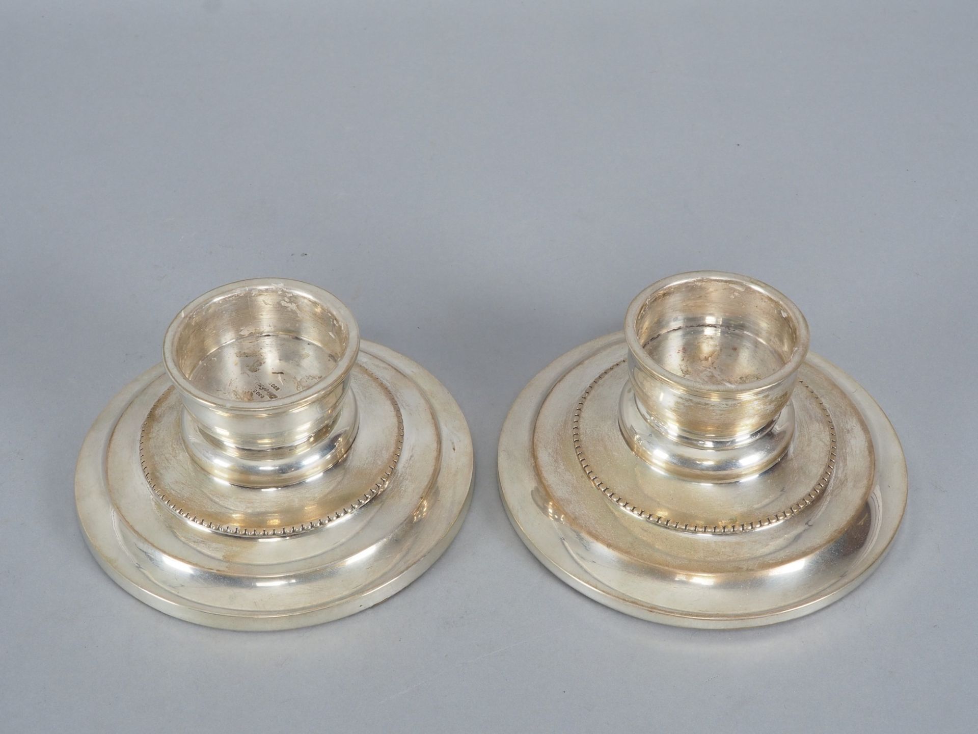 Pair of candlesticks, art deco, silver. - Image 2 of 3