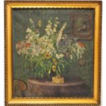 Karel Schadt (1888-1955, Pribram) - Großes Blumenstillleben im Rahmen