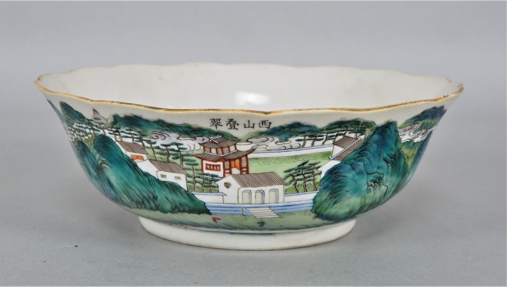 Antike Porzellan Schale, China, fein handbemalt