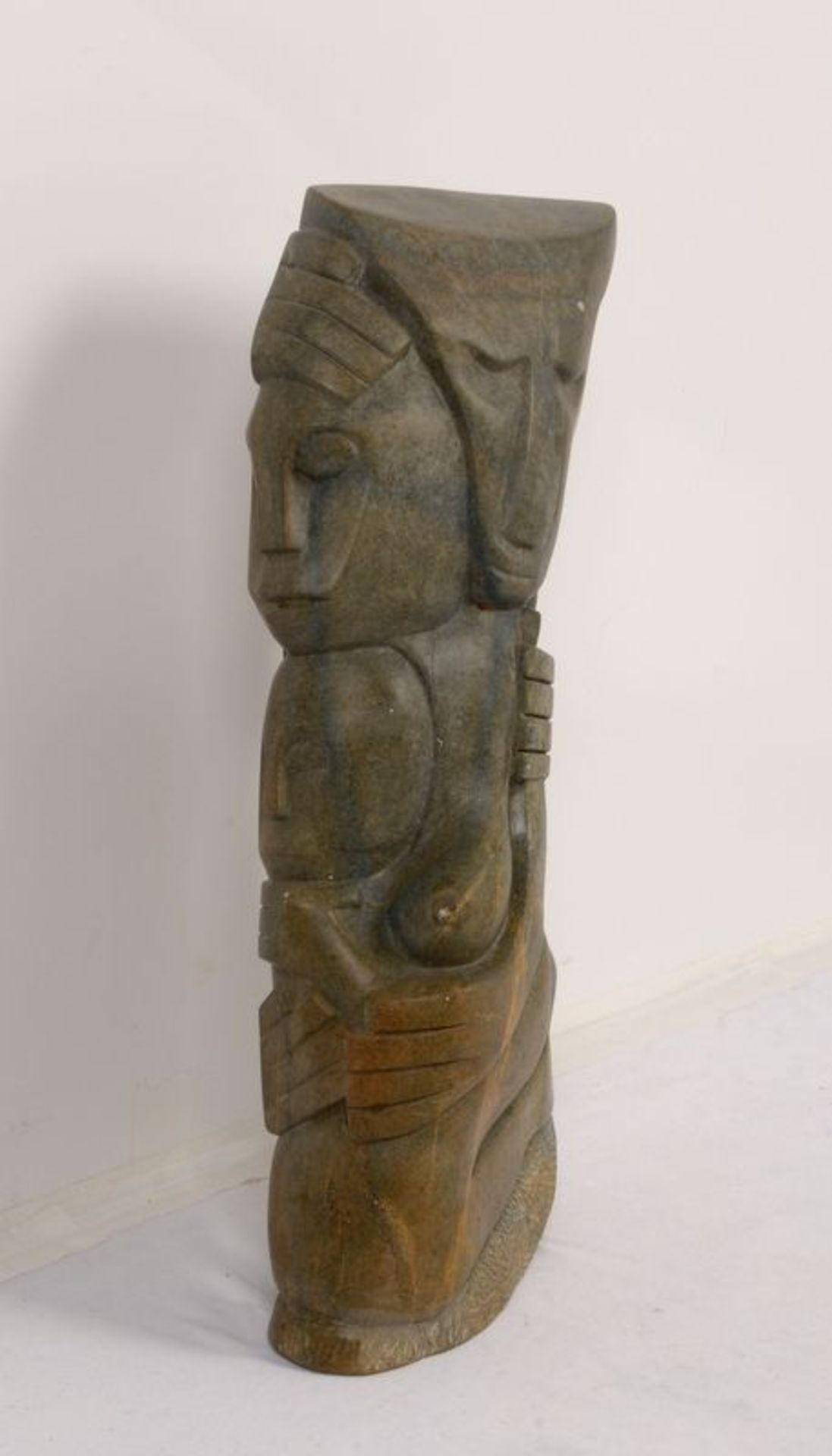 Masaya, Moses (1947 - 1995, Simbabwe), Shona - Steinskulptur, &#039;Sorgenvolle Mutter&#039; - Origi - Bild 2 aus 4