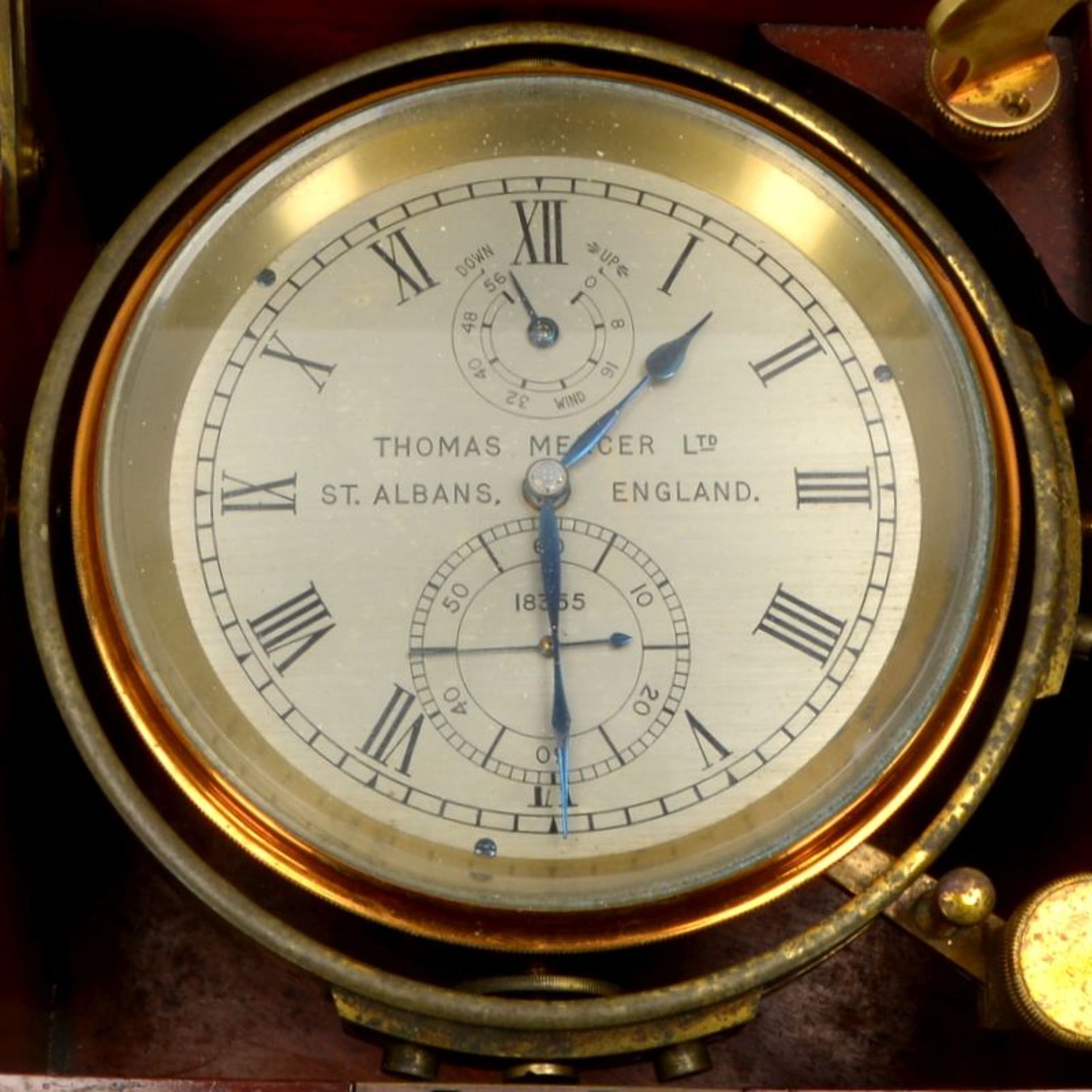 Marine-Chronometer (England), Thomas Mercer Ltd./St. Albans, Nr. &#039;18355&#039;, kardanisch gelag - Bild 4 aus 4