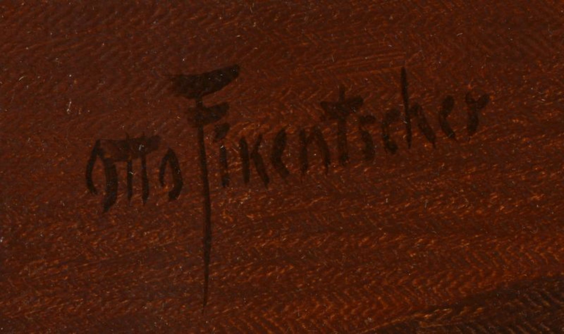 Fikentscher, Otto (1862 - 1954), &#039;Pferdeportrait&#039;, &Ouml;l/Lw, unten links signiert; Bildm - Image 2 of 3