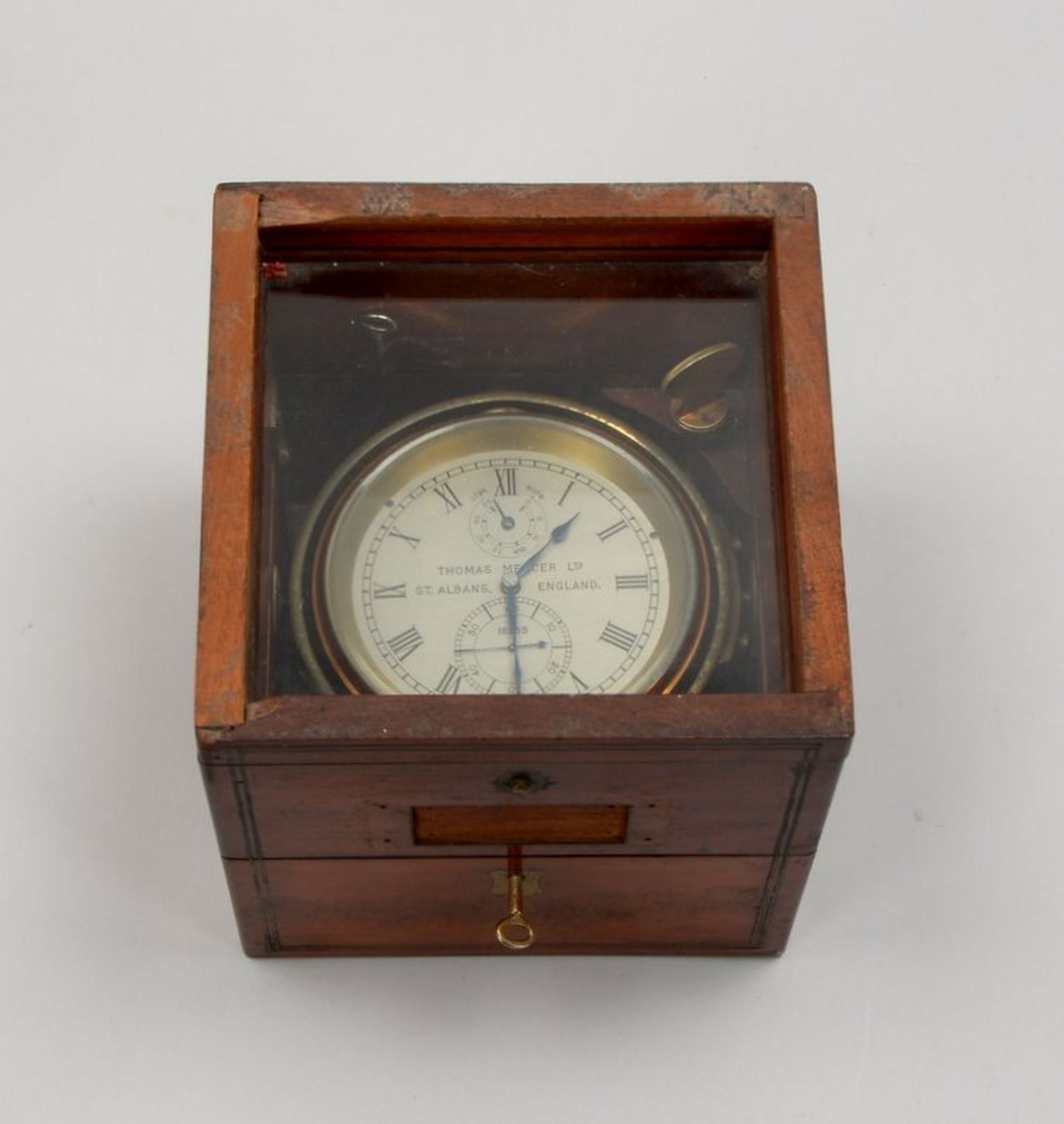 Marine-Chronometer (England), Thomas Mercer Ltd./St. Albans, Nr. &#039;18355&#039;, kardanisch gelag - Bild 3 aus 4