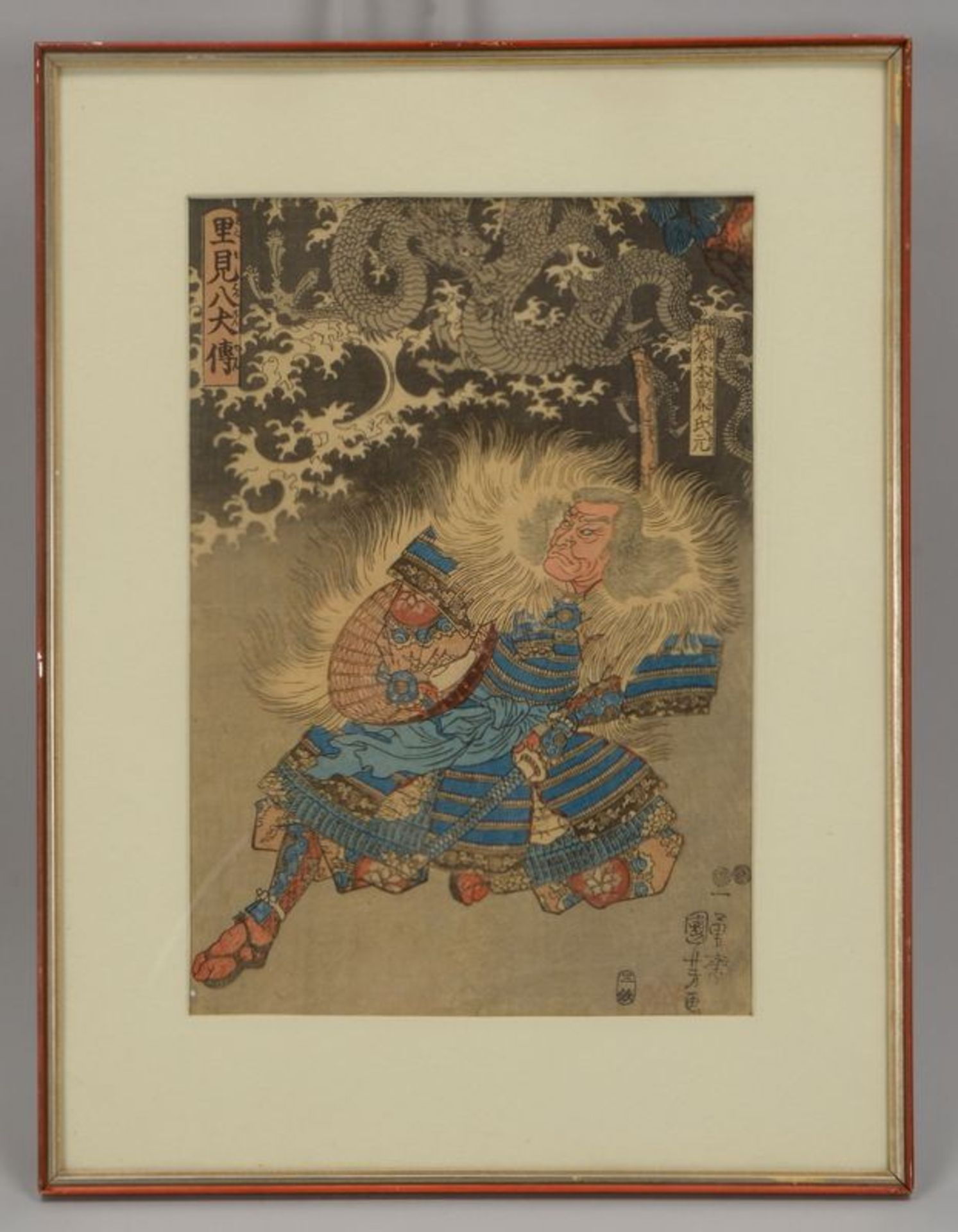 Kuniyoshi, Utagawa (1798 - 1861, Japan), Farbholzschnitt, &#039;Bakin&#039;scher Romanheld&#039; - a