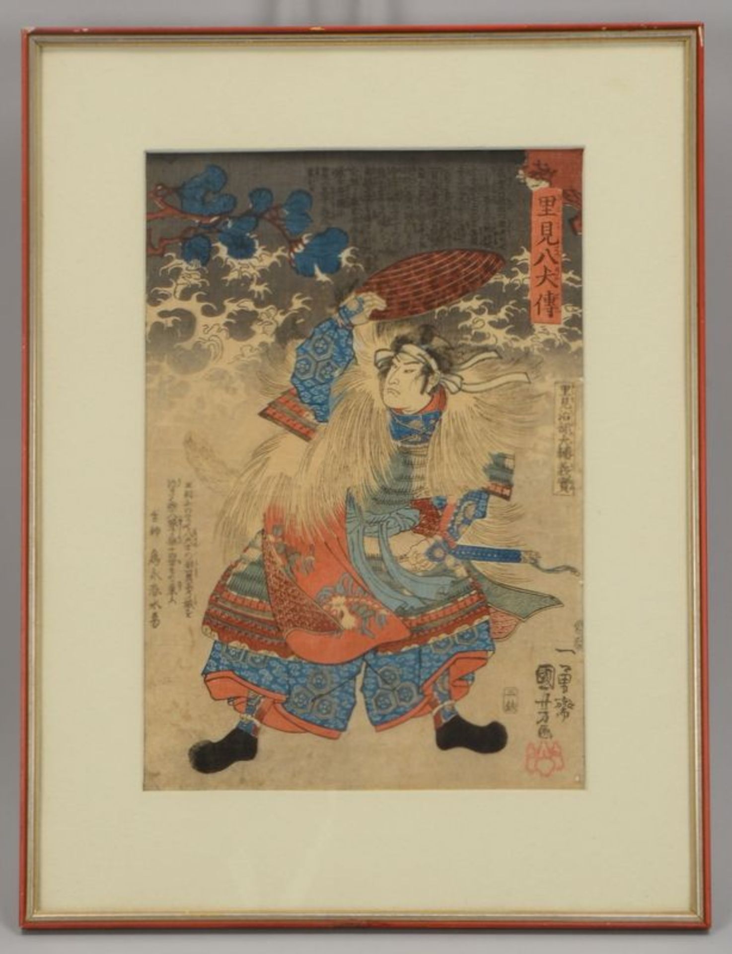 Kuniyoshi, Utagawa (1798 - 1861, Japan), Farbholzschnitt, &#039;Bakin&#039;scher Romanheld&#039; - a