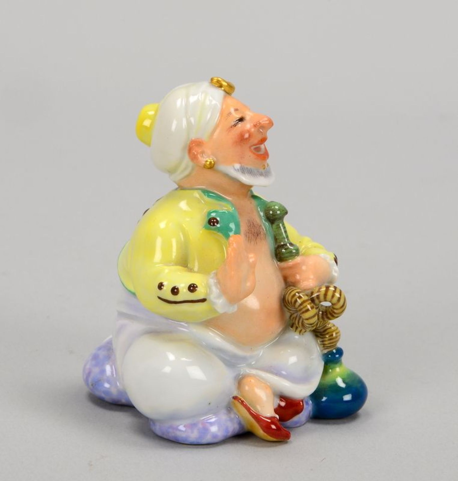 Meissen (2. H&auml;lfte des 20. Jahrhunderts - I. Wahl), Porzellanfigur, &#039;Sitzender Orientale m - Bild 2 aus 3