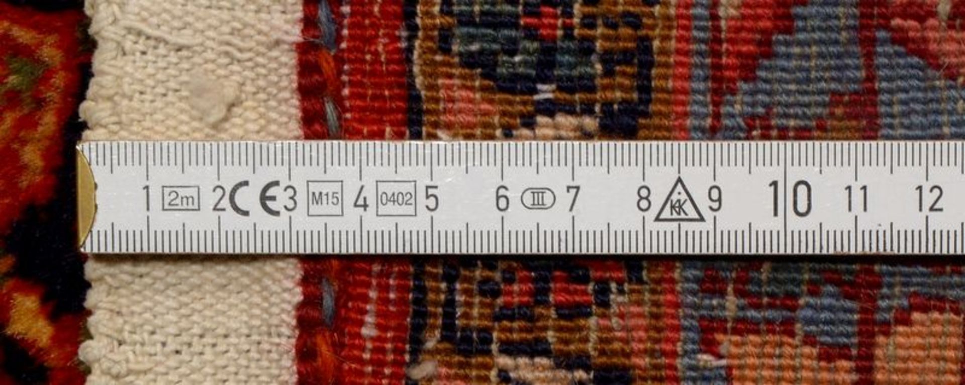 Bidjar, Herati-Muster, mit Rosenmedaillon, hochflorig, in gutem Zustand, wohnfertig (gechlort gewasc - Bild 2 aus 2