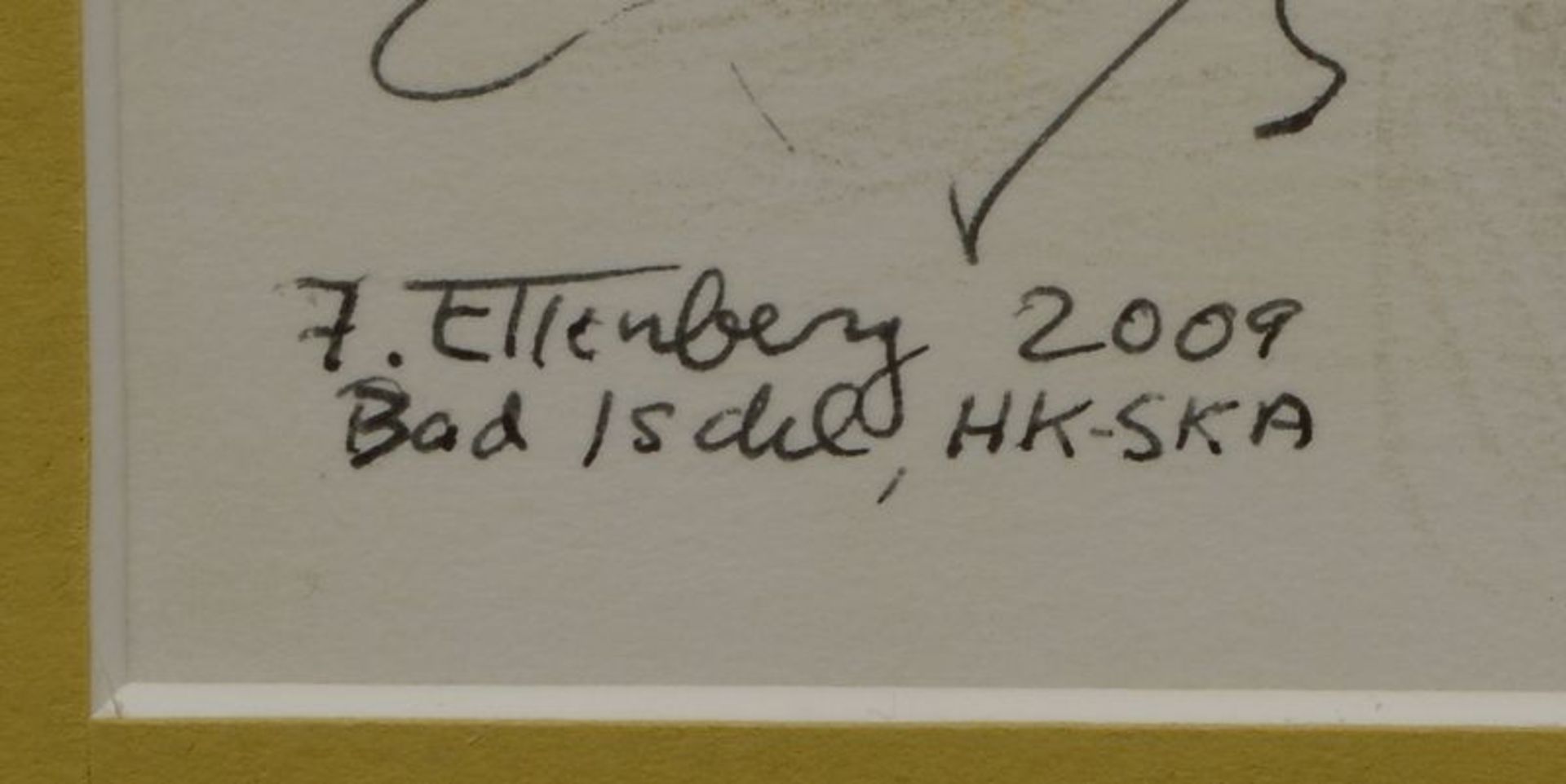 Ettenberg, Frank (*1945), &#039;Bad Ischl&#039;, Federzeichnung/Buntstiftzeichnung, bezeichnet &#039 - Bild 2 aus 2