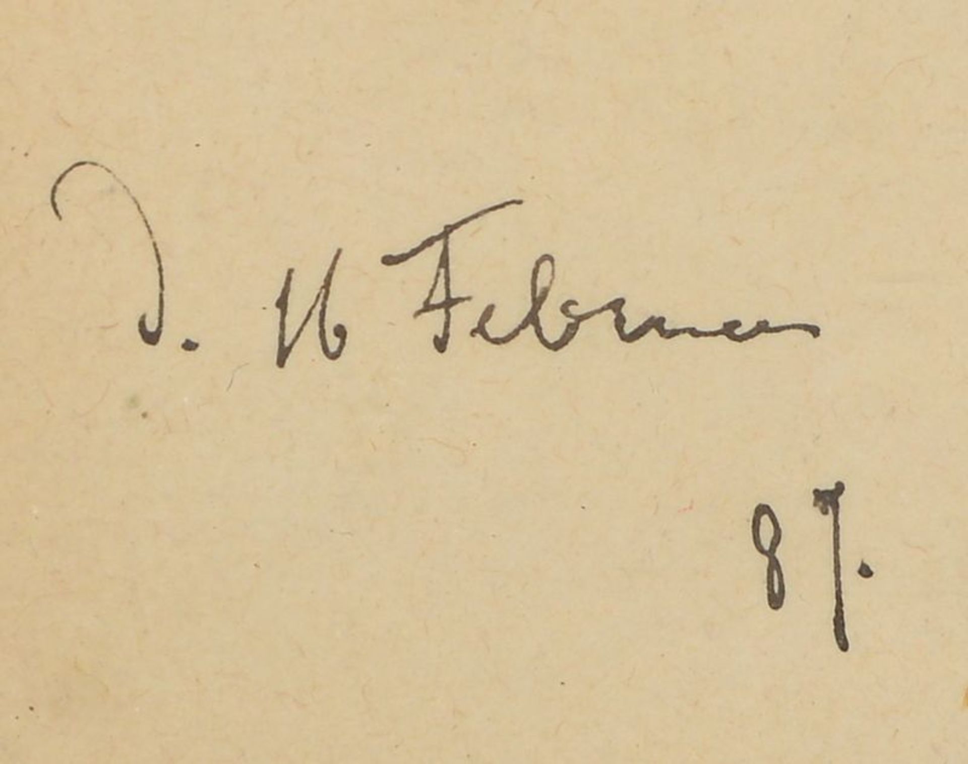 Febmann, J.H., &#039;Fischer&#039;, Tusche auf Papier, unten links signiert und datiert (19)&#039;87 - Bild 2 aus 2