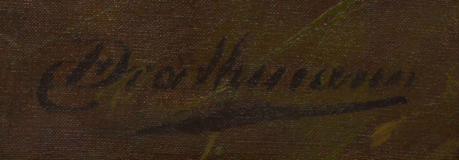 Drathmann, Christopher (1856 Bremen - 1932 Berlin), &#039;Birkhahn-Balz&#039;, &Ouml;l/Lw, unten lin - Image 2 of 4