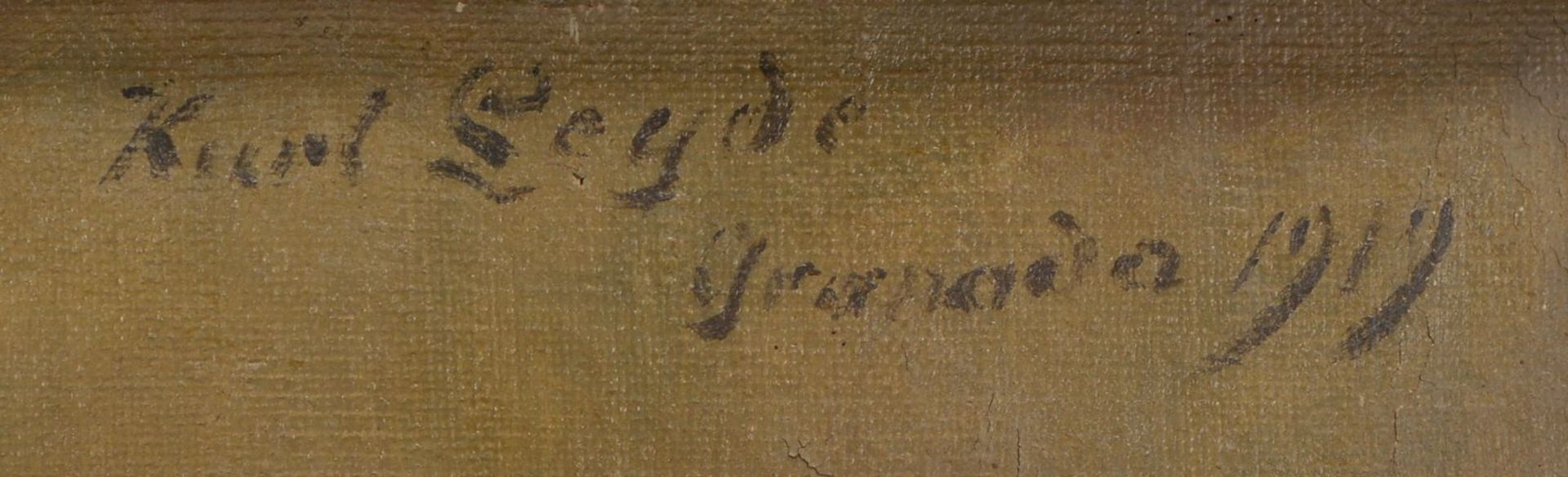 Seyde, Kurt, &#039;Portrait eines Kleinw&uuml;chsigen&#039;, &Ouml;l/Lw, oben rechts signiert, datie - Image 2 of 3
