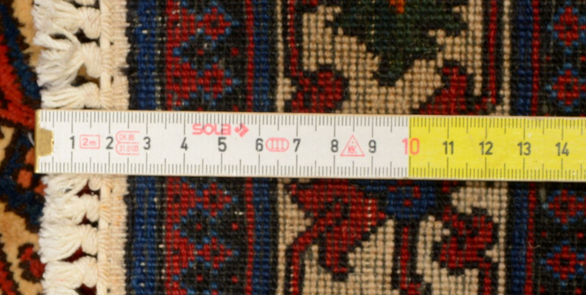 Antiker Orientteppich (Zentralpersien), feine Kn&uuml;pfung, Pflanzenfarben, hellgrundig, komplett, - Image 2 of 2
