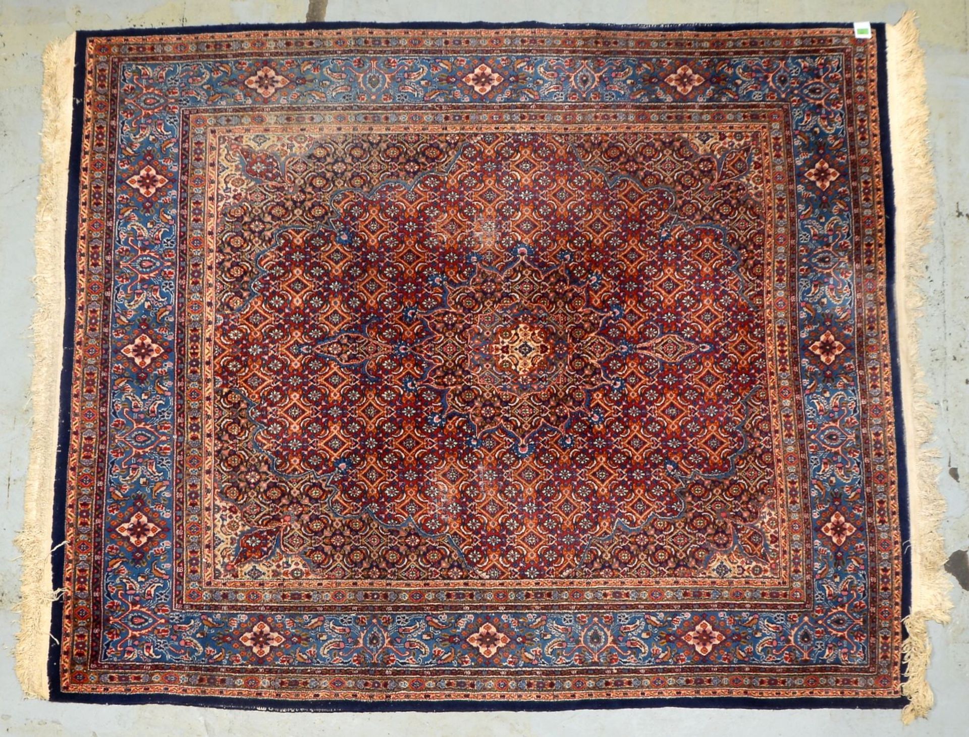 Moud-Orientteppich, Wolle auf Baumwolle, feste Kn&uuml;pfung; Ma&szlig;e 262 x 212 cm (Schmalseiten