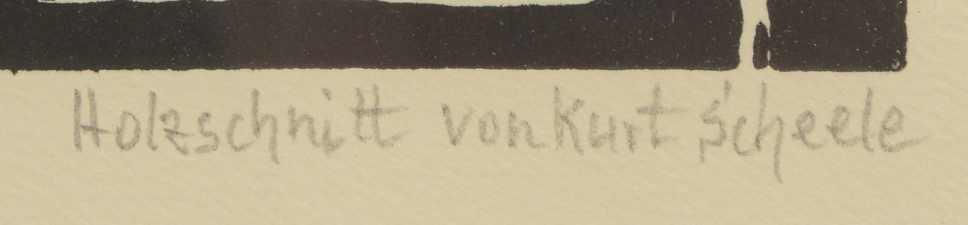 Scheele, Kurt (1905 Frankfurt - 1944 Smolensk), &#039;Familie am Fenster&#039;, Holzschnitt, Auflage - Image 2 of 2
