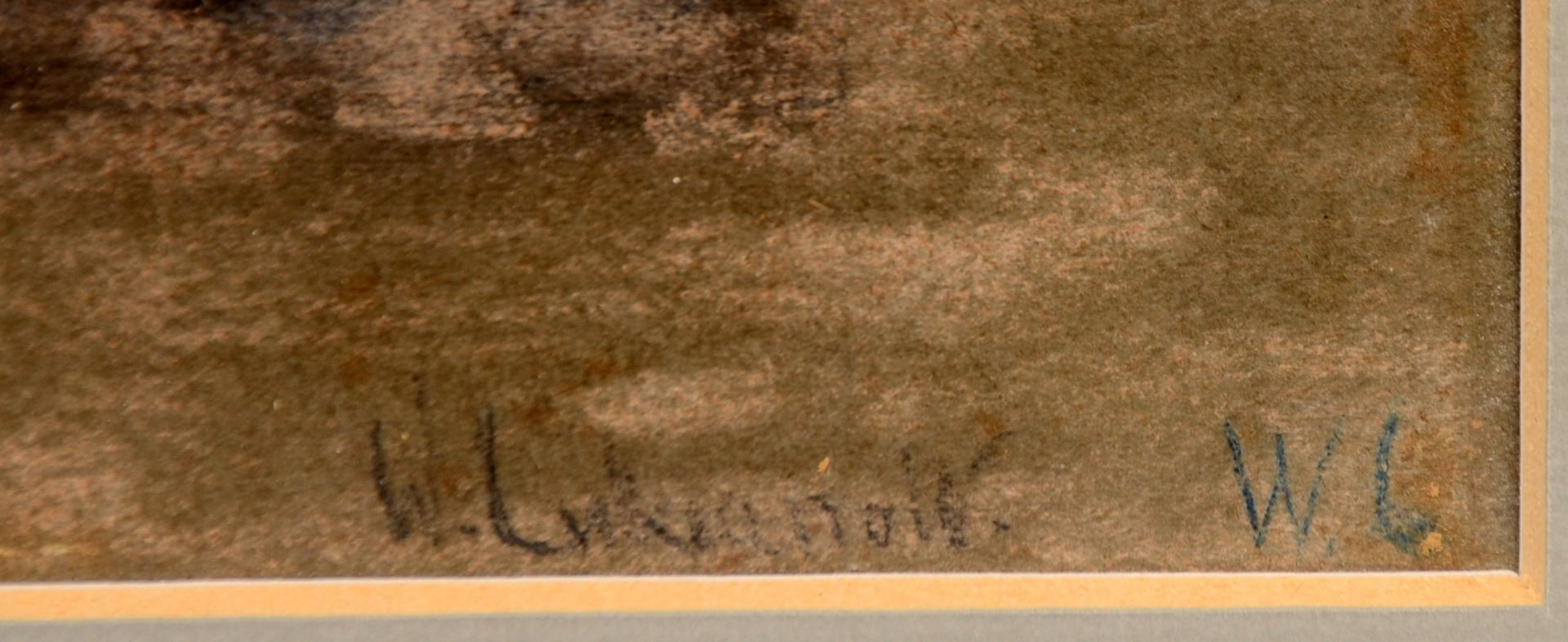 W. Lukjanow, &#039;Moorlandschaft&#039;, Mischtechnik, unten rechts monogrammiert und signiert, unte - Image 2 of 2
