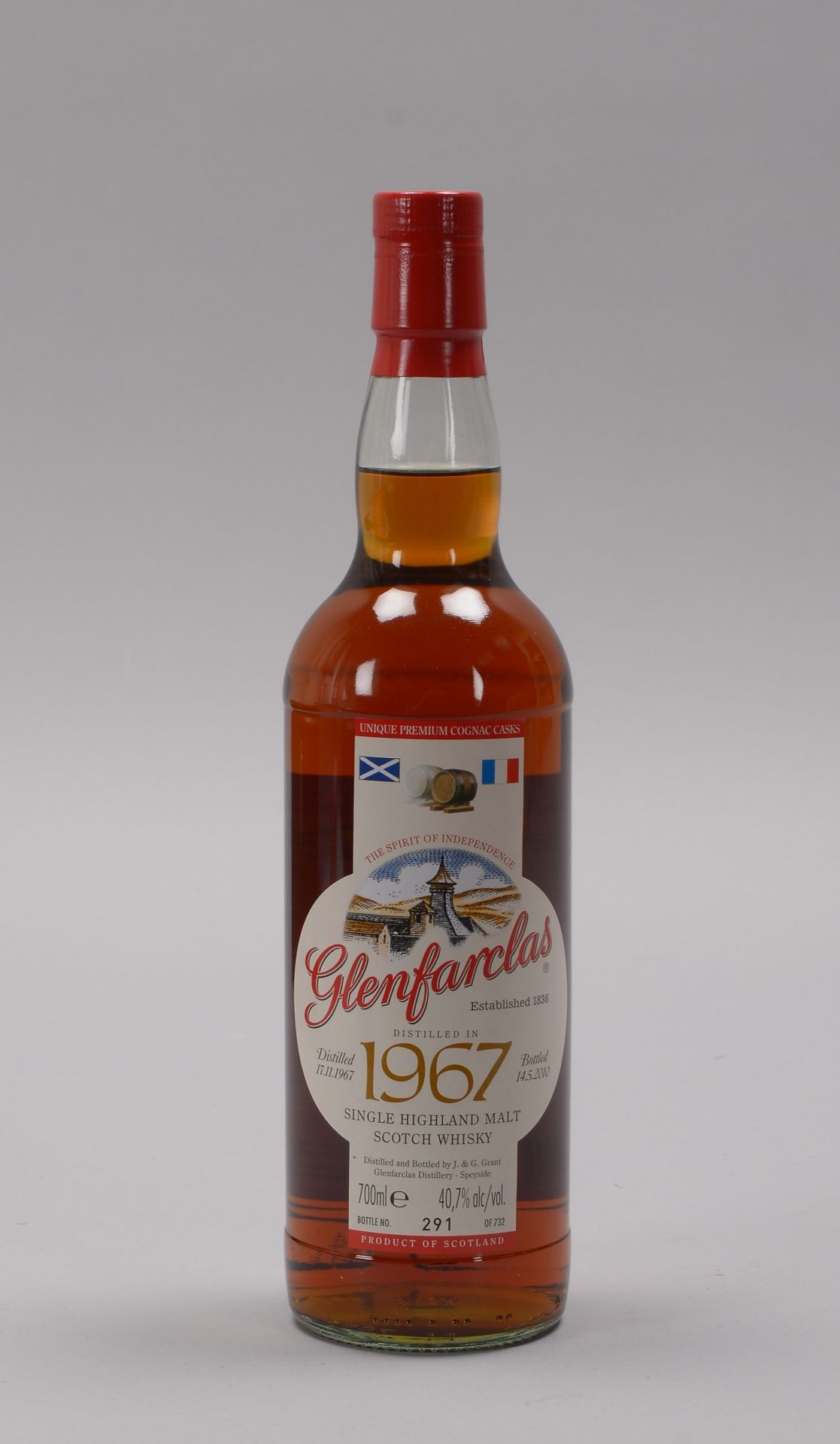 Sammlerwhisky: &#039;Glenfarclas Single Highland Malt Scotch Whisky&#039;, &#039;Distilled 17.11.196