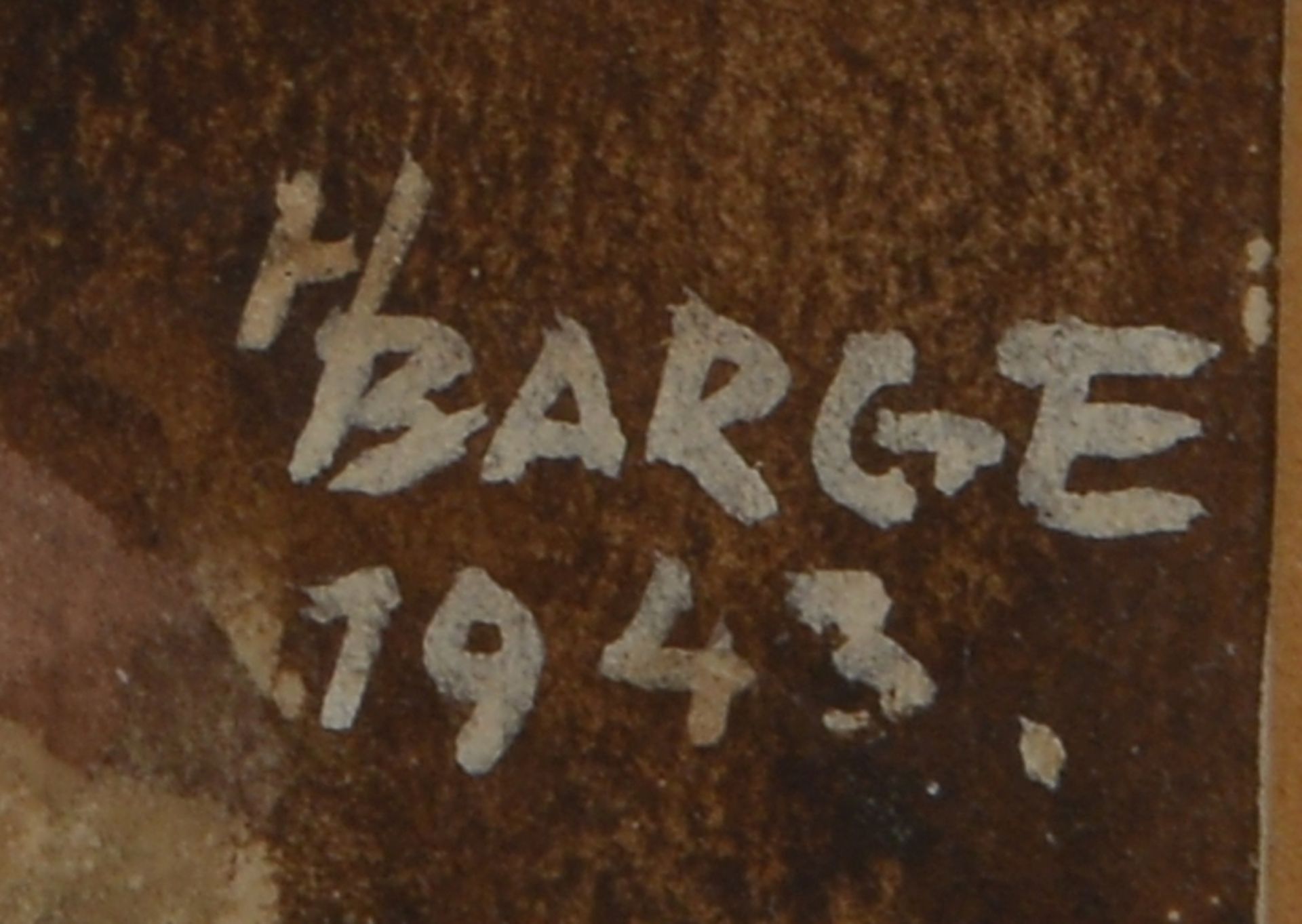 Barge, H., &#039;Altstadtgasse&#039;, Aquarell, unten rechts signiert und datiert &#039;1943&#039;, - Bild 2 aus 2