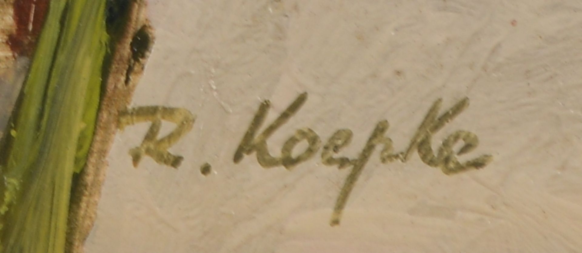 Koepke, Robert (1893 Bremen - 1968 St. J&uuml;rgen/Worpswede), &#039;Stillleben mit Gladiolen&#039;, - Image 2 of 2