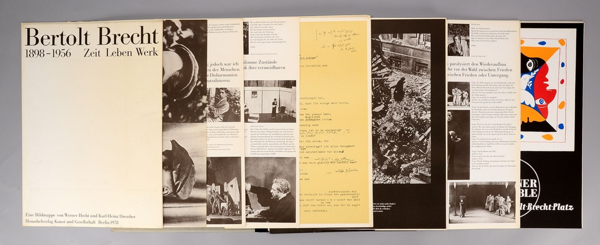 Bildmappe, &#039;Bertolt Brecht 1898 - 1956, Zeit Leben Werk&#039;, Werner Hecht und Karl-Heinz Dres