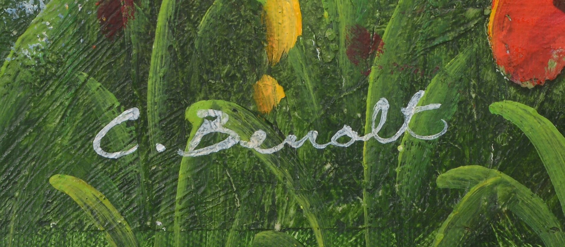 Benolt, C., -Mohnblumenwiese-, Oel/Lw, unten links signiert, Bildmasse 51 x 61 cm, Rahmenmasse 67 x - Image 2 of 2