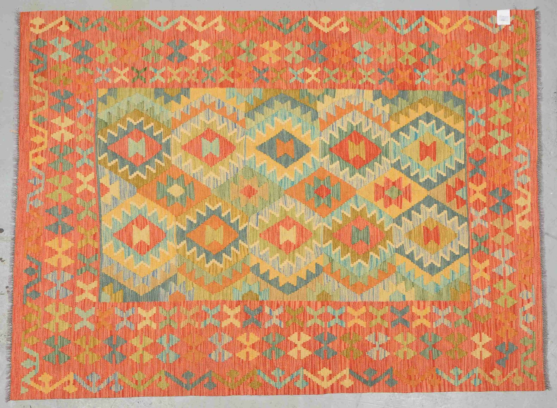 Kelim (Afghanistan), Pflanzenfarben, in exzellentem Zustand, legefertig - neuwertig!, Masse 196 x 14