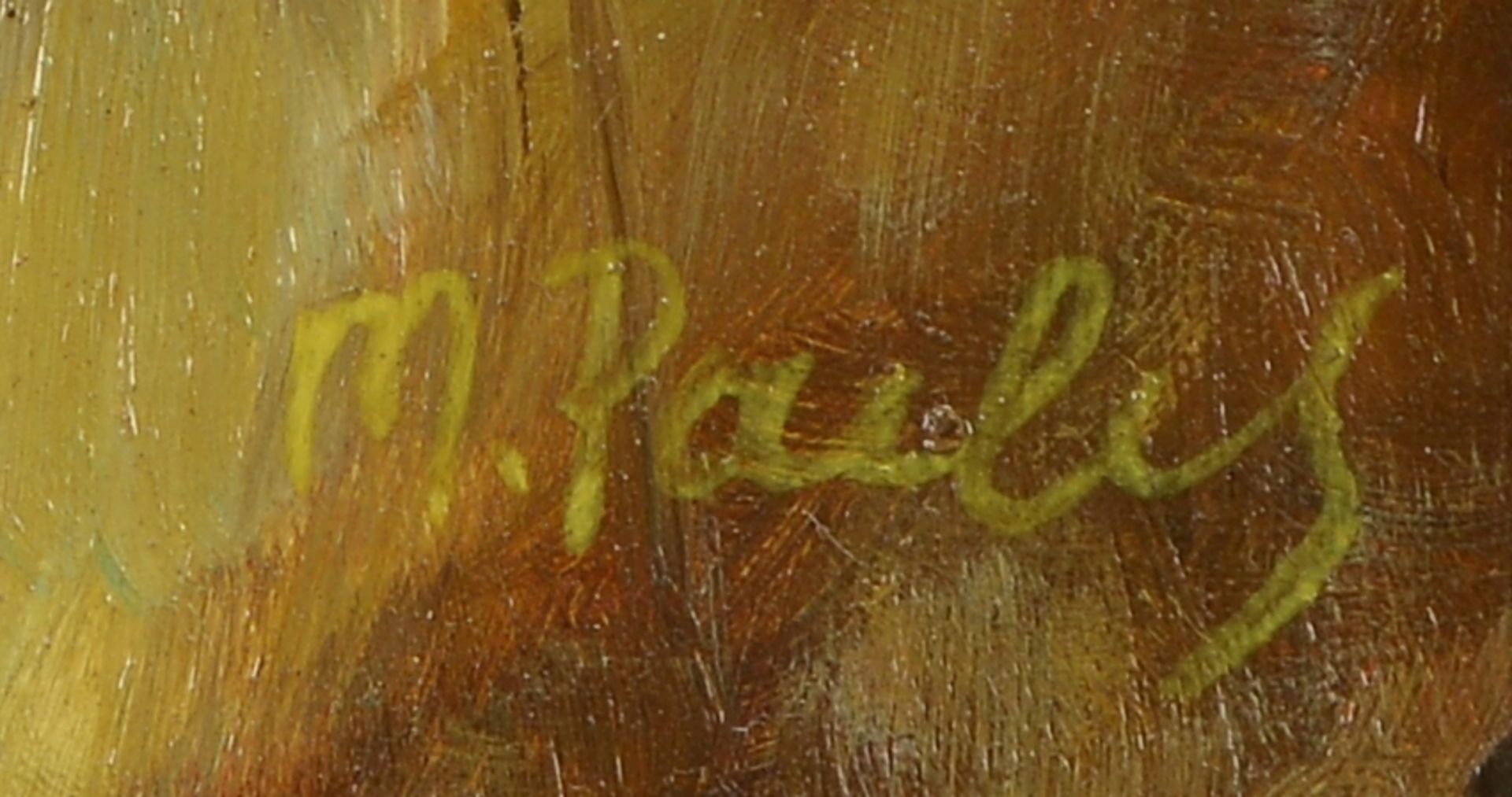 Paules, M., -Familienrat-, Oel auf Holz/gerahmt, unten rechts signiert, Masse 20 x 25 cm - Image 2 of 2