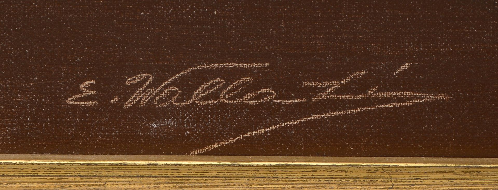 Wallatis, E., -Sommerstrauss-, Oel/Lw, unten links signiert, Bildmasse 70 x 60,5 cm, Rahmenmasse 83 - Image 2 of 2