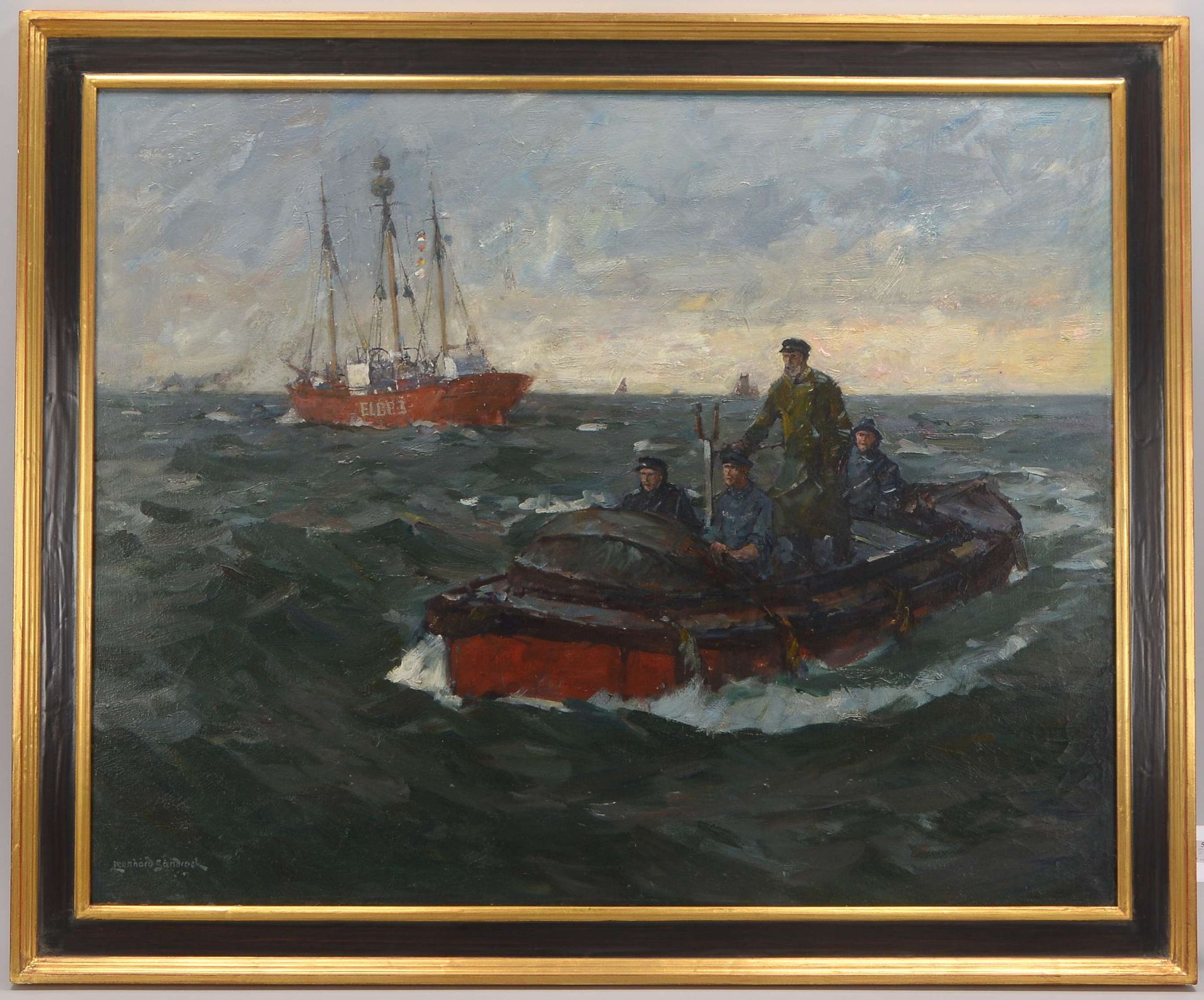 Sandrock, Leonard (1867 Neumarkt - 1954 Berlin, bekannt als Marinemaler/mit Industriemotiven, Werke