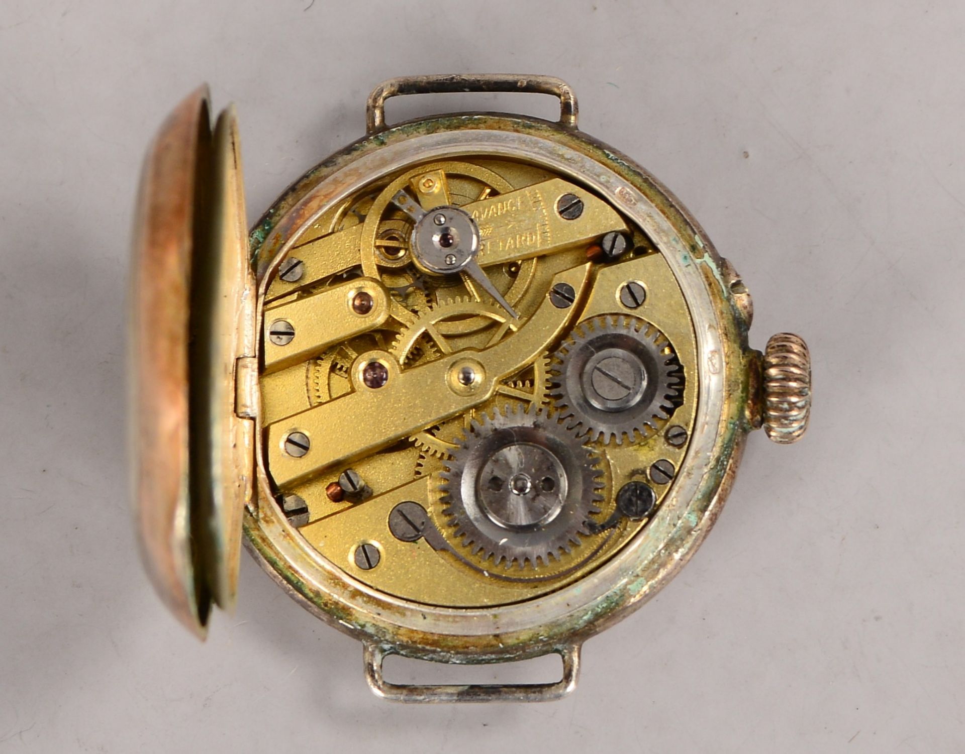 Taschenuhr (auch als Armbanduhr nutzbar), Silbergehaeuse, Uhr laeuft an, Durchmesser 3 cm, Gewicht 2 - Image 2 of 2
