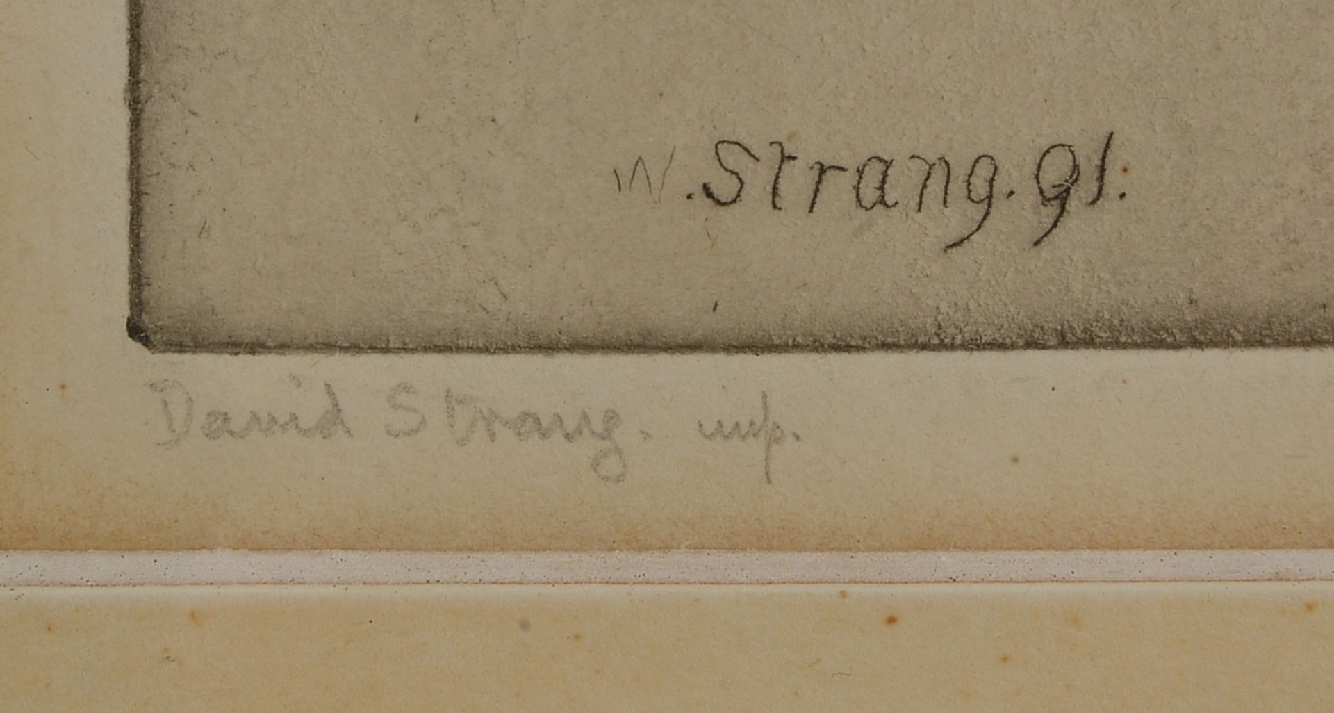 Strang, W.(illiam, 1859 - 1921), &#039;Der Cellospieler&#039;, Radierung, in der Platte signiert und - Bild 3 aus 3