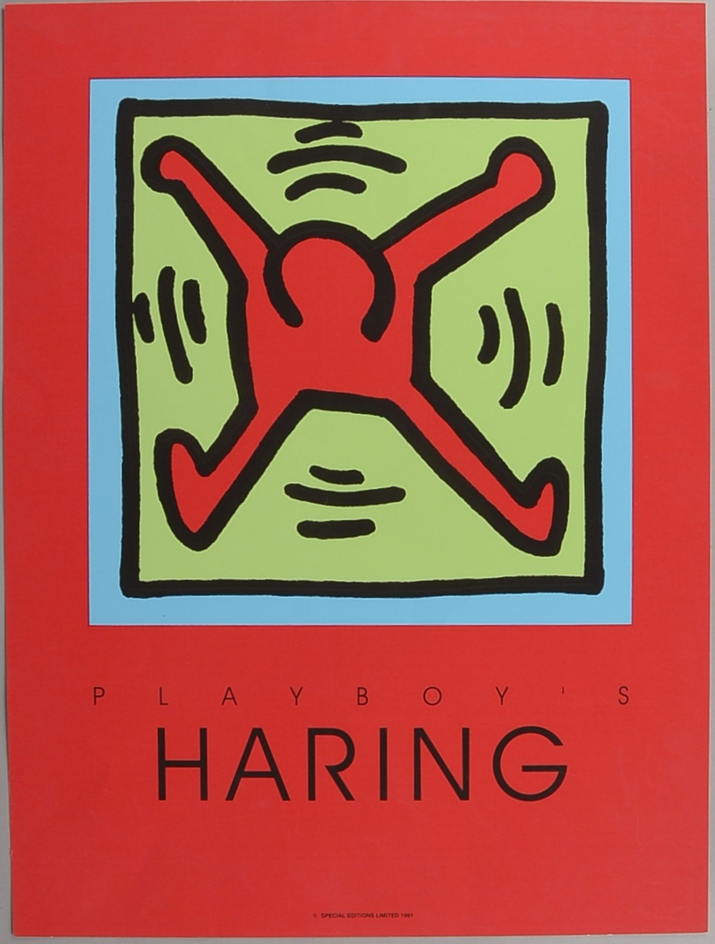 Haring, Keith (1958 - 1990), &#039;Playboy&#039;s Haring&#039; (Plakat), Farbserigrafie, &#039;Speci
