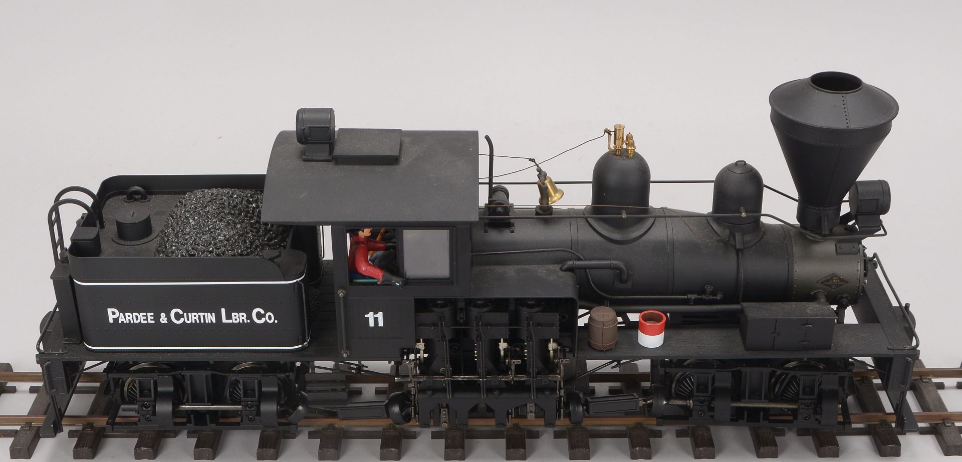 Bachmann Lokomotive m. Tender, Spur 45 mm, - Pardee + Curtin No.11 -,Laenge ca. 52 cm, gebrauchter Z - Bild 2 aus 4