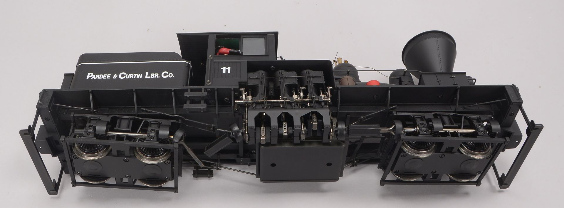 Bachmann Lokomotive m. Tender, Spur 45 mm, - Pardee + Curtin No.11 -,Laenge ca. 52 cm, gebrauchter Z - Bild 4 aus 4
