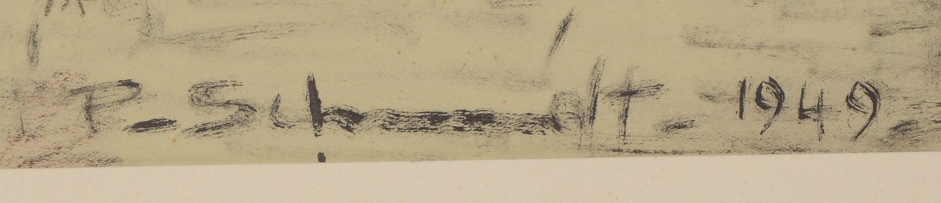 Schmidt, Paul, -Giefhoorn - Holland-, Tuschezeichnung, unten links signiert und datiert -1949-, unte - Image 2 of 2
