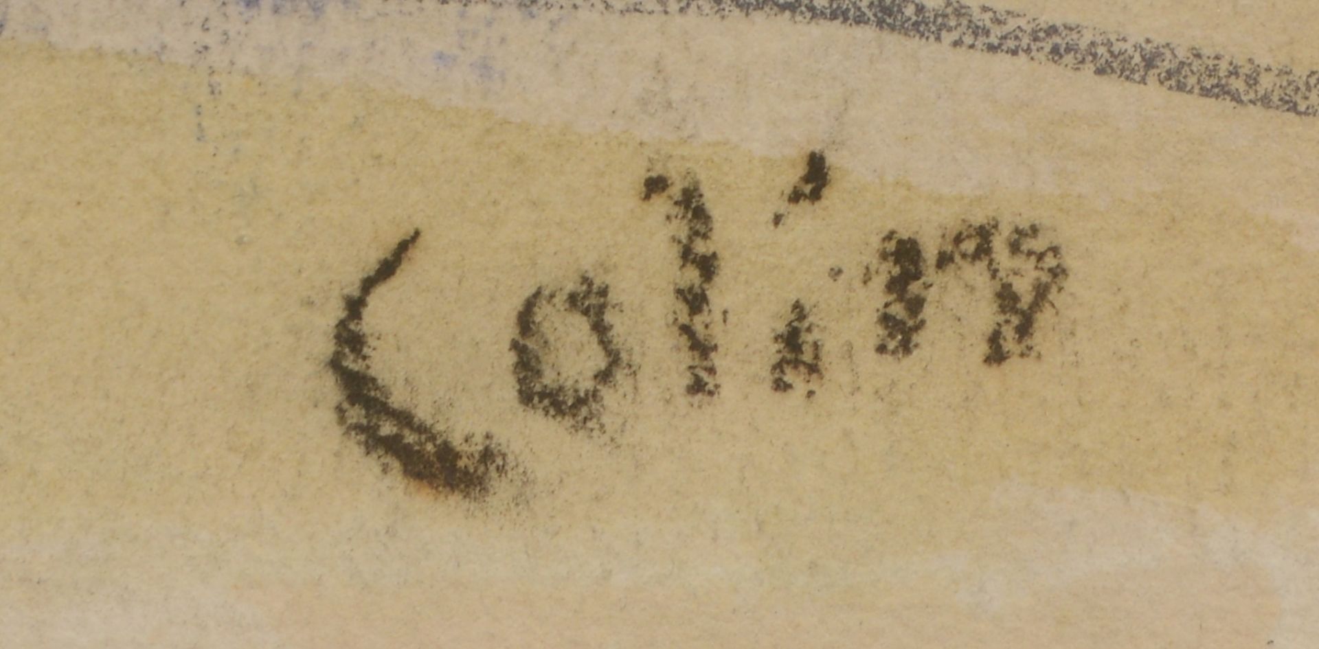 ...Colin, &#039;Mediterrane Hafenstadt&#039;, Aquarell/Pastell auf Papier, unten rechts signiert, un - Image 2 of 2