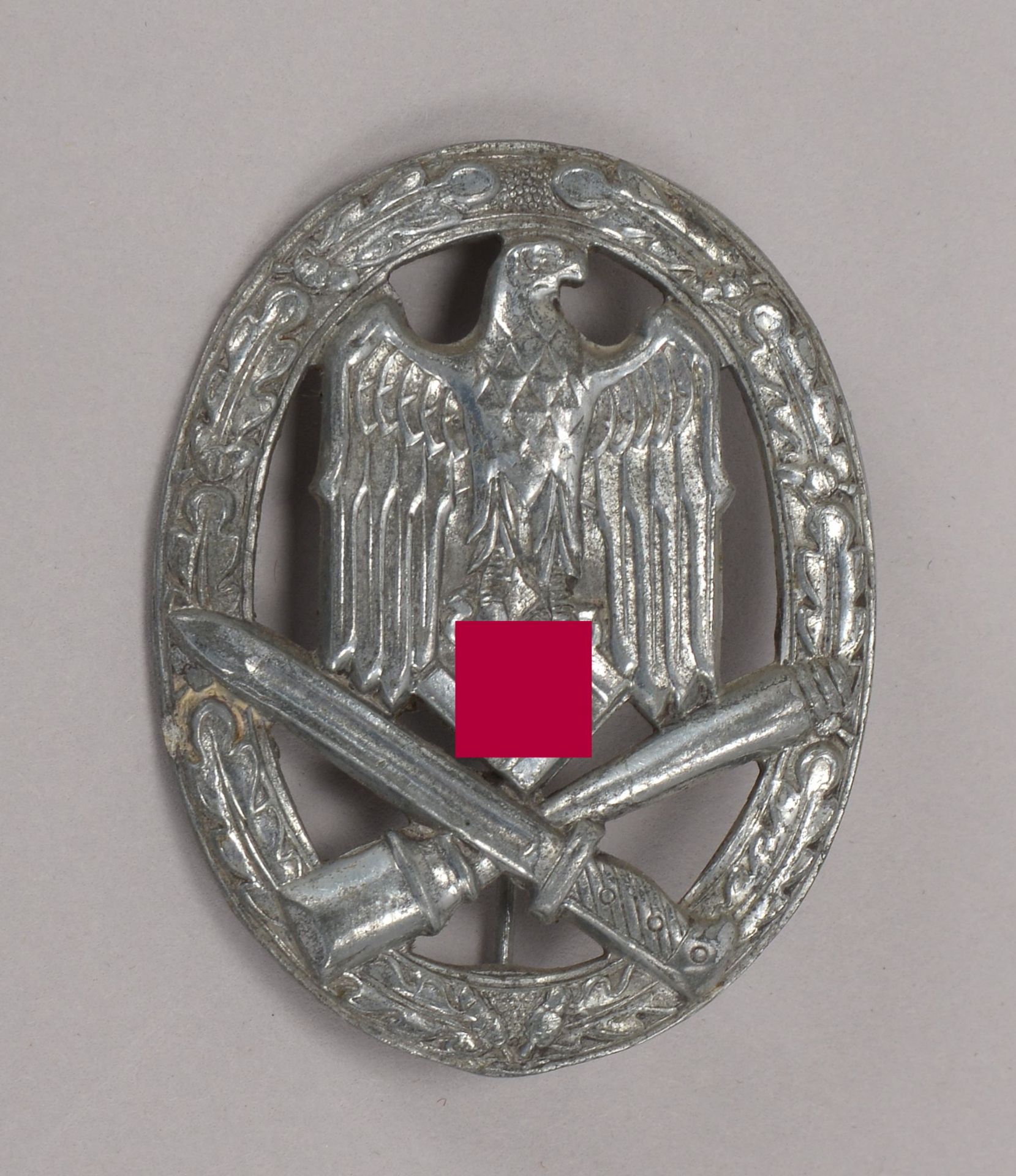 -Allgemeines Sturmabzeichen- (III. Reich), ohne Herstellerangabe und Einsatzzahl, Masse 5,5 x 4,2 cm
