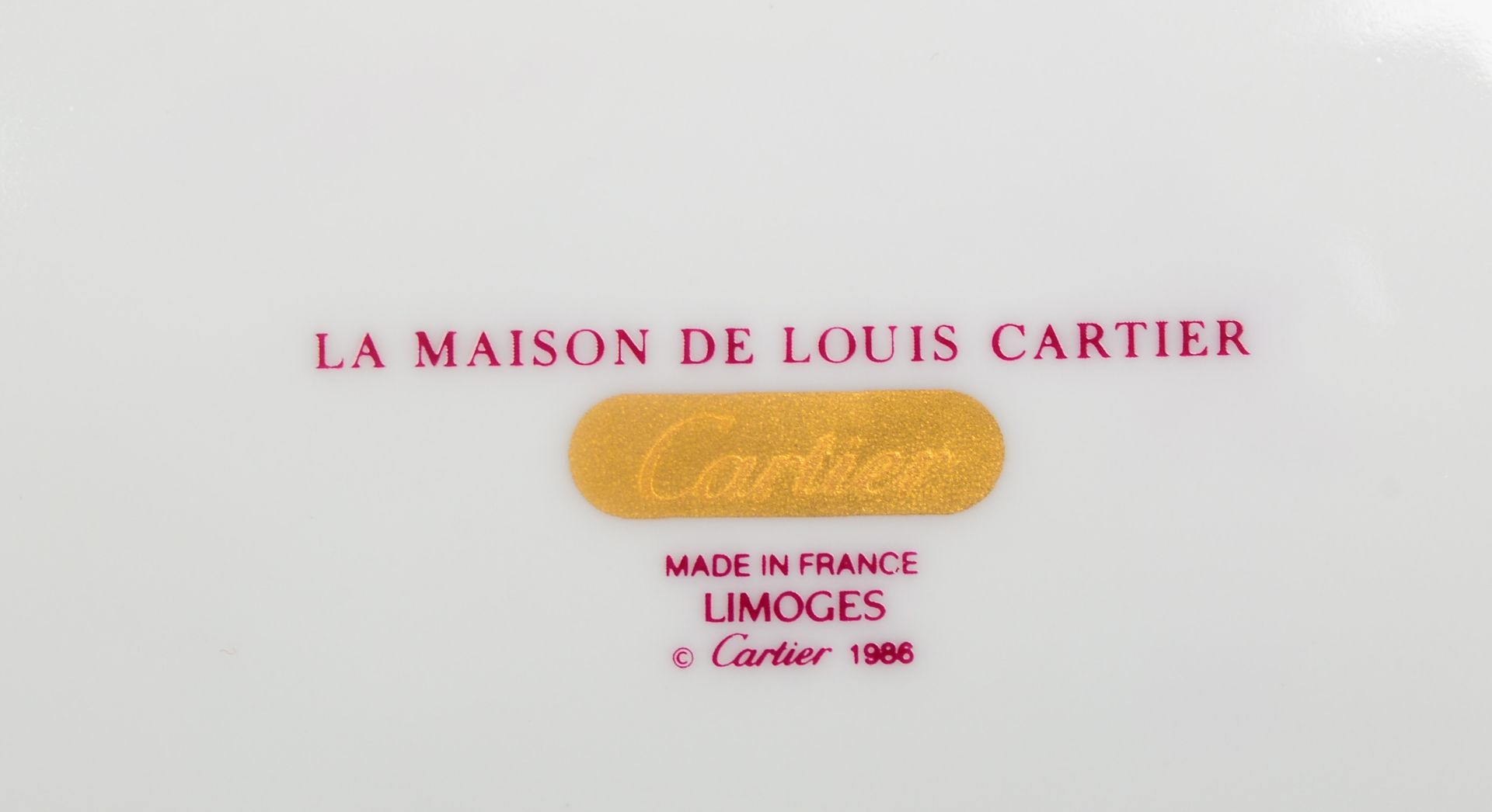 Cartier f&uuml;r Limoges Porzellan, Satz Speiseteller, Dekor &#039;La Maison der Louis Cartier&#039; - Image 3 of 4