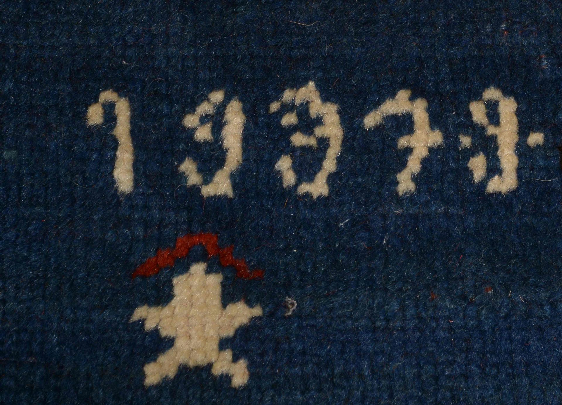 Sternenkazak, alt, signiert und mit Jahreszahl; Maße 215 x 130 cm (stellenweise mit kleinen Florverl - Bild 6 aus 8
