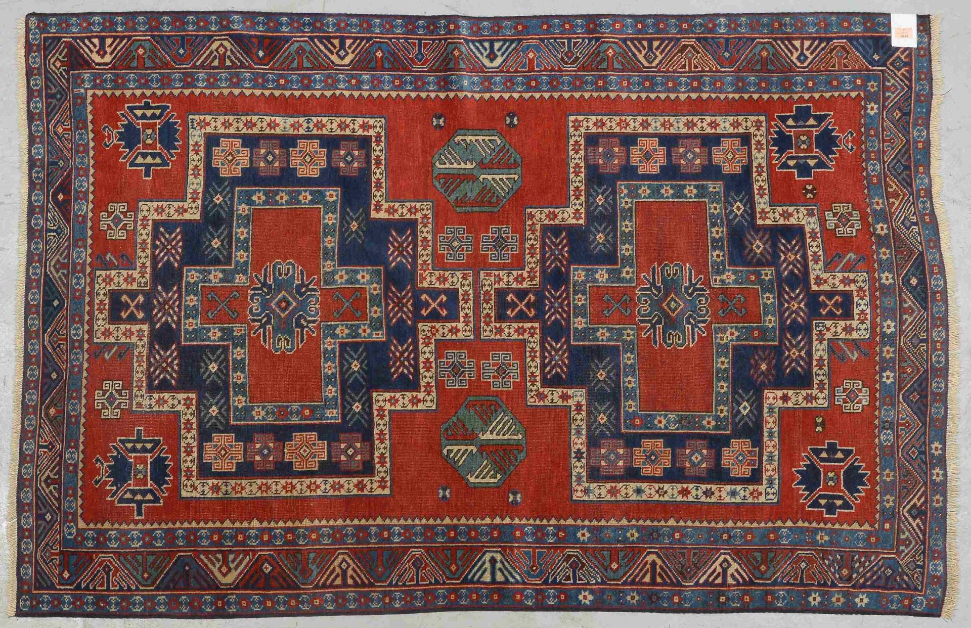 Kaukasischer Orientteppich (Shirwan-Region, Provenienz Seshur), antik, feine Kn&uuml;pfung, neu fest - Image 2 of 4