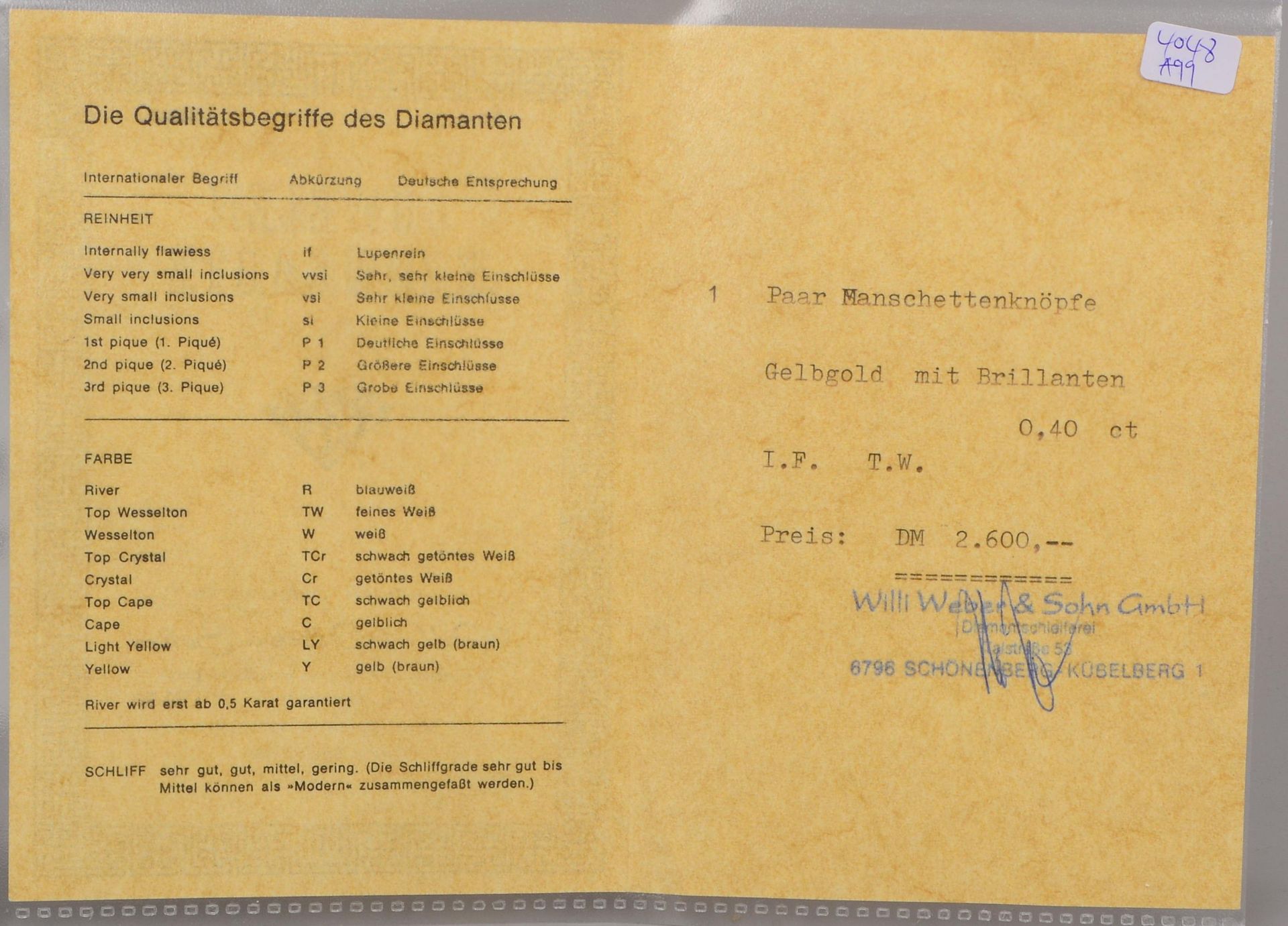 Paar Manschettenkn&ouml;pfe, 750 GG (gestempelt), jeweils mit 7-fachem Brillantbesatz/zusammen ca. 0 - Image 3 of 3